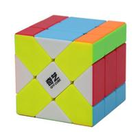Qiyi 3X3X3 Fisher Cube Speed ​​Magic Cubes Speed ​​Puzzle Mokomieji lavinamieji žaislai vaikams, Vaikams