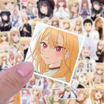50 vnt. Naudingas skaidrus spausdinimas Mielas mergaitės lipdukas vandeniui atsparus PVC lipnus raštinės reikmenys lagaminas nešiojamasis kompiuteris dienoraščio lipdukas Biuro reikmenys Anime lipdukai