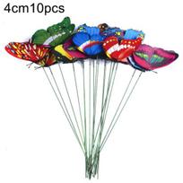 10/20/50 vnt. Dirbtinis drugelio strypas sodo dekoras „pasidaryk pats“ gėlių kompozicija 4cm *10pcs