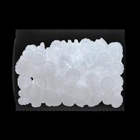 ANNAFRIS 100vnt. Skipymo blakstienų žydėjimo taurelė Blakstienų priauginimo klijavimo stovas Blakstienų klijai Lift Cups Makiažo įrankiai Transparent 100pcs