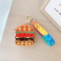 Nikitas Push Bubble Sensoriniai žaislai Mini Piniginė Vaikų Krepšys Silikoninė Monetų Piniginė One Size beige