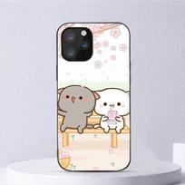 Peach Mochi Cat Cartoon telefono dėklas, skirtas iPhone 11 12 Mini 13 14 Pro Xs Max X 8 7 6s Plus 5 Se Xr Shell iPhone8