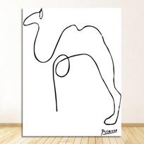 Šuo Voverė Arklys Minimalistinis Sienų Menas Paveikslai Drobės Tapyba Plakatai Skandinaviškas Dekoravimas Namams Pablo Picasso Abstraktus Gyvūnas 21cm×30cm NoFrame