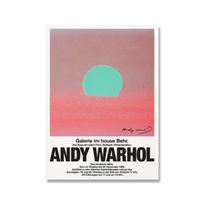 Andy Warholas saulėlydžio meno spaudinys ir plakatas Abstraktus peizažas spalvinga drobė Populiarus nodic sienų dekoro paveikslas svetainei 21cm×30cm NoFrame