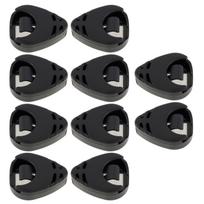 10 vnt. Juodas Plastikinis Lipnus Gitaros Plektro Laikiklis Akustinei Gitarai / Bosui / Ukulelei su Lipnia Nugarėle