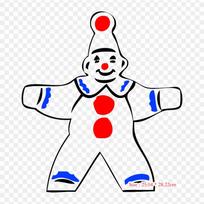 Clowns Drawing Simple Joker Clown Iron on Heat Transfer Printing Vinyl Patches Sticker for Clothes DIY Appliques Washable Patches