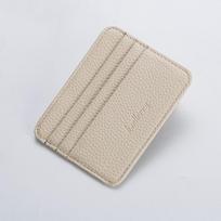 „Baellerry“ dirbtinės odos kortelių laikiklis vyrams Moterų vizitinės kortelės vairuotojo pažymėjimo laikiklis 11cm*8.5cm*0.3cm smėlis