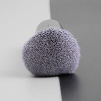 Profesionalūs juodos apvalios rankenėlės pudros šepetėliai makiažo šepetėliai Fluffy Soft Foundation Blush Brush Grožio kosmetika Dovana moterims gray