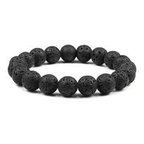Žavinga apyrankė natūralaus akmens karoliukai 6/8/10 mm vulkaninės lavos tigro akių karoliukai elastinės apyrankės vyrams, moterys, papuošalai pulsera hombre 17cm