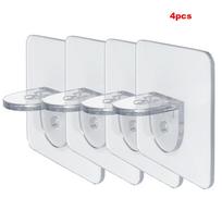 4/10 vnt. Lipnūs atraminiai lentynų laikikliai neperforuoti spintos stiprūs pertvarų sluoksnio fiksuojami klijavimo kabliukai namų virtuvės aksesuarai 4Pcs skaidri