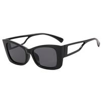 Madingi nauji kačių akių drugelių akiniai nuo saulės UV400 moteriški tuščiaviduriai akiniai nuo saulės Modernūs lauko kelionių akiniai nuo saulės 1 sunglasses juoda