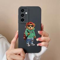 Telefono dėklo dangteliai, skirti Samsung Galaxy S24 Ultra F15 S24+ A55 A15 M15 Cute Bear Animacinio modelio smūgiams atsparus silikoninis minkštas aukštos kokybės buferis, skirtas Samsung Samsung S24