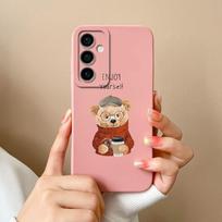 Telefono dėklo dangteliai, skirti Samsung Galaxy S24 Ultra F15 S24+ A55 A15 M15 Cute Bear Animacinio modelio smūgiams atsparus silikoninis minkštas aukštos kokybės buferis, skirtas Samsung Samsung Galaxy M15