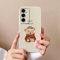 Telefono dėklo dangteliai, skirti Samsung Galaxy S24 Ultra F15 S24+ A55 A15 M15 Cute Bear Animacinio modelio smūgiams atsparus silikoninis minkštas aukštos kokybės buferis, skirtas Samsung Samsung Galaxy F15 5G