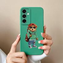 Telefono dėklo dangteliai, skirti Samsung Galaxy S24 Ultra F15 S24+ A55 A15 M15 Cute Bear Animacinio modelio smūgiams atsparus silikoninis minkštas aukštos kokybės buferis, skirtas Samsung Samsung Galaxy F15 5G