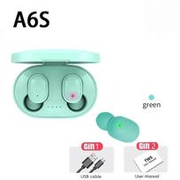 VAORLO A6S Bluetooth 5.0 Belaidės ausinės Sportinės ausinės HiFi stereo muzika su mikrofonu Triukšmo panaikinimas Ausinės visiems išmaniesiems telefonams žalia