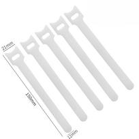 Velcro kabelio juostelė Lipni prie kablio laikymo įrankio įkrovimo duomenų kabelio saugykla Surišimas fiksuotas kabelio dirželis 5pcs/15*1.2*2.1cm balta