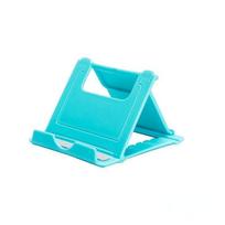 Mini Creative nešiojamas universalus sulankstomas plastikinis telefono laikiklis Nešiojamas planšetinio kompiuterio laikiklis Reguliuojamas lankstus sulankstomas „Lazy Desktop“ mobiliojo telefono stovo laikiklis mėlyna
