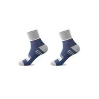 5/10 porų vyriškos sportinės kojinės iki blauzdos vidurio, dryžuotos kvėpuojančios medvilninės kojinės laisvalaikio kojinės 1pair tamsiai mėlyna spalva