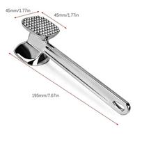 Mėsos minkštinimo plaktukas, 19 cm, buitinis aliuminio lydinio kepsnys, metalinis plaktukas, virtuvės įrankis, tvirtas, patvarus dvipusis minkštiklis