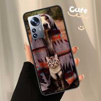 Katės ir šuns dėklas telefonui Xiaomi Mi 13 12 11T 10T 12T Pro 12X 11i 11 Ultra 10 Lite 5G 9 8 6X 5X A1 A2 Dangtelis Capa Coque Fundas T Xiaomi Mi 11T Pro