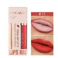Matinis nuogas rudas lūpų pieštukas lūpų dažai 12 spalvų lūpų kontūro rinkinys vandeniui atsparus, nelipnus Sexy Velvet Red lūpų blizgesio makiažo įrankis white