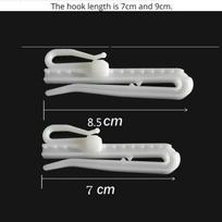 7cm 8.5cm reguliuojami užuolaidų pakabinimo kabliukai žiedas langas baltas plastikinis kabliukas namų užuolaidai 10pcs 7cm