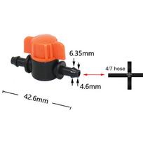 4/7 mm 6 mm žarna vandens vožtuvas sodo automatinio lašelinio laistymo jungtis sistema 1/4 colio mini vamzdžių laistymo spygliuoto jungiklio valdymo jungiamosios detalės A