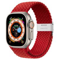 Dirželis Apple laikrodžiui Ultra apyrankė 49mm 45mm 44mm 40mm 41mm 42mm 40 45 mm Pinti solo kilpa correa apyrankės serija 8 7 3 5 se 6 4 42mm 44mm 45mm 49mm raudona