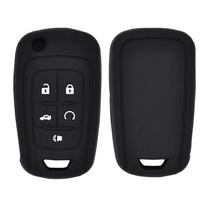 For Chevrolet Cruze Camaro Equinox Impala Malibu Sonic Holder Protector 5 Button Car Key Case juoda