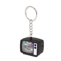 Mini senovinis televizoriaus rinkinys raktų pakabuko modeliavimas LED garso televizoriaus modelio raktų pakabukas Kūrybiškas televizorius raktų laikiklis, pakabinamas automobilio raktų pakabukas as the picture