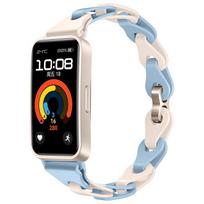 NAUJA Grandininė silikoninė apyrankė, skirta Huawei apyrankei 9 Guminė laikrodžio apyrankė Huawei apyrankei 8 Spalvinga mergaičių moteriška juostelė huawei band 9