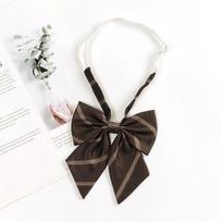 Ruda Dryžuota Kaklaraištis Moteriškam Japonų Retro Preppy Stiliaus Marškiniui