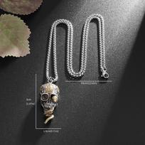 Hot Skull Snake Apvyniotas karoliai Personality Tamsus Hip-hop Hipster Accessories Gamintojas Skull Pakabukas Be smegenų.