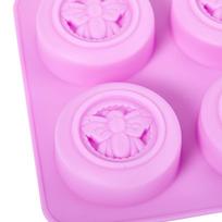 Silikoninė 6 lizdų muilo forma bitės formos, fondanto torto forma, kepimo priedai 1pcs