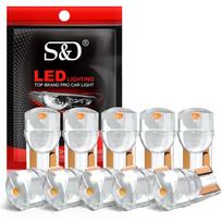 10 vnt Skaidrus T10 W5W Naujas Super Bright COB LED lemputės Automobilių parkavimo žibintai WY5W 168 501 2825 Automatinis pleišto šoninis žymeklis salono skaitymo kupolinė lempa 6000K balta geltona