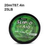 1 vnt. 20 m karpių žvejybos valas 25 LB 35 LB 50 LB Slip-D pintas valas karpių žvejybai Chod Hair Rig galiniai žvejybos reikmenys