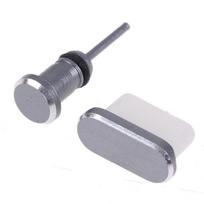 C tipo telefono įkrovimo prievadas 3,5 mm ausinių kortelės USB dulkių kištukas, skirtas Samsung Huawei pilka spalva