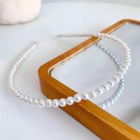 Nauji perlų lankeliai saldi tiara plaukų lankelis paprastas saldus perlų gėlių rankų darbo pintas plaukų lankelis madingi moteriški plaukų aksesuarai one size