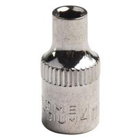 Socket Hexagons Sleeve 1/4in 1pc 4-14mm Chrome Vanadium Steel 1