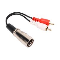 Dvigubas RCA į XLR kabelis 15 cm XLR kištukas į 2 RCA stereo garso adapterio kabelis garsiakalbiui, DVD grotuvui