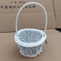 1Pc Woven Flower Basket Hand-Held Basket Wedding Party Decorative Basket