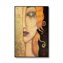 Classic Artist Gustav Klimt Tear Kiss Gold Abstract Canvas Art Paintings Poster and Prints Wall Art Picture for Home Decoration No Frame 21*30cm No Frame