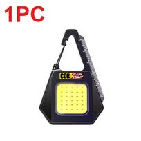 Mini COB raktų pakabuko žibintuvėliai C tipo USB įkraunamas žibintuvėlis Daugiafunkcis magnetinis COB darbo žibintas Mažas stovyklavimo žibintuvėlis 1PC