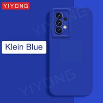 A52 A53 dėklas Šilkinis minkštas skystas silikoninis dangtelis, skirtas Samsung Galaxy A52 s A52s A53 A54 A55 5G A 55 54 53 52 telefonų dėklai For Galaxy A52 mėlyna