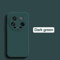 Xiaomi 14 Ultra skysto silikono telefono dėklas Xiaomi Mi 14 Mi14 Ultra Mi14Ultra dėklai smūgiams atsparus apsauginis dangtelis For Xiaomi 14 Ultra tamsiai žalia spalva