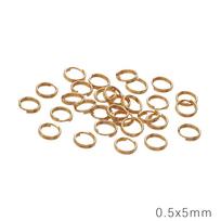 10-1000 vnt. Nerūdijančio plieno jungiamieji žiedeliai, skeltieji žiedeliai, jungtys skirti pasidaryk pats papuošalų gamybos priedams 0.5x5mm 10pcs auksas