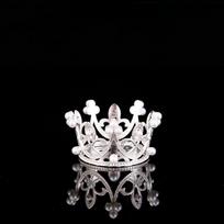 Mini karūnos dekoracija princesės viršūnė perlų tiara vaikiški plaukų papuošalai vestuvių gimtadienio vakarėlio dekoracijai mielas dekoras 1 white