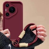 For Huawei Pura 70 Case Huawei Pura 70Pro ADY-LX9 ADY-AL00 Phone Case Weaving lanyard Cover Skin Feel Protection Shockproof case Huawei Pura 70 Pro