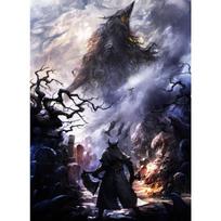 Bloodborne Classic Game Poster and Print Dark Hunter Canvas Painting Wall Art Pictures for Living Room Decoration Home Decor 21cm×30cm NoFrame